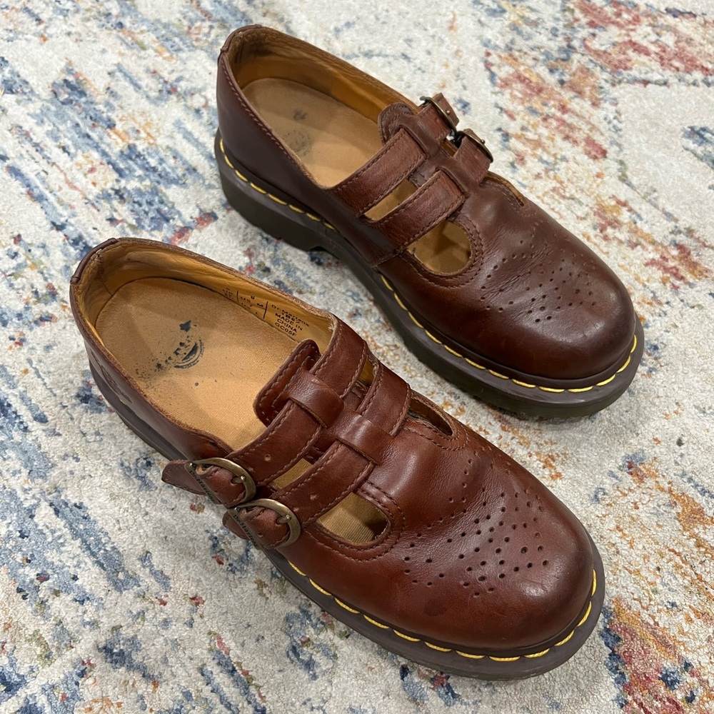Dr. Martens | Brown Leather Mary Janes